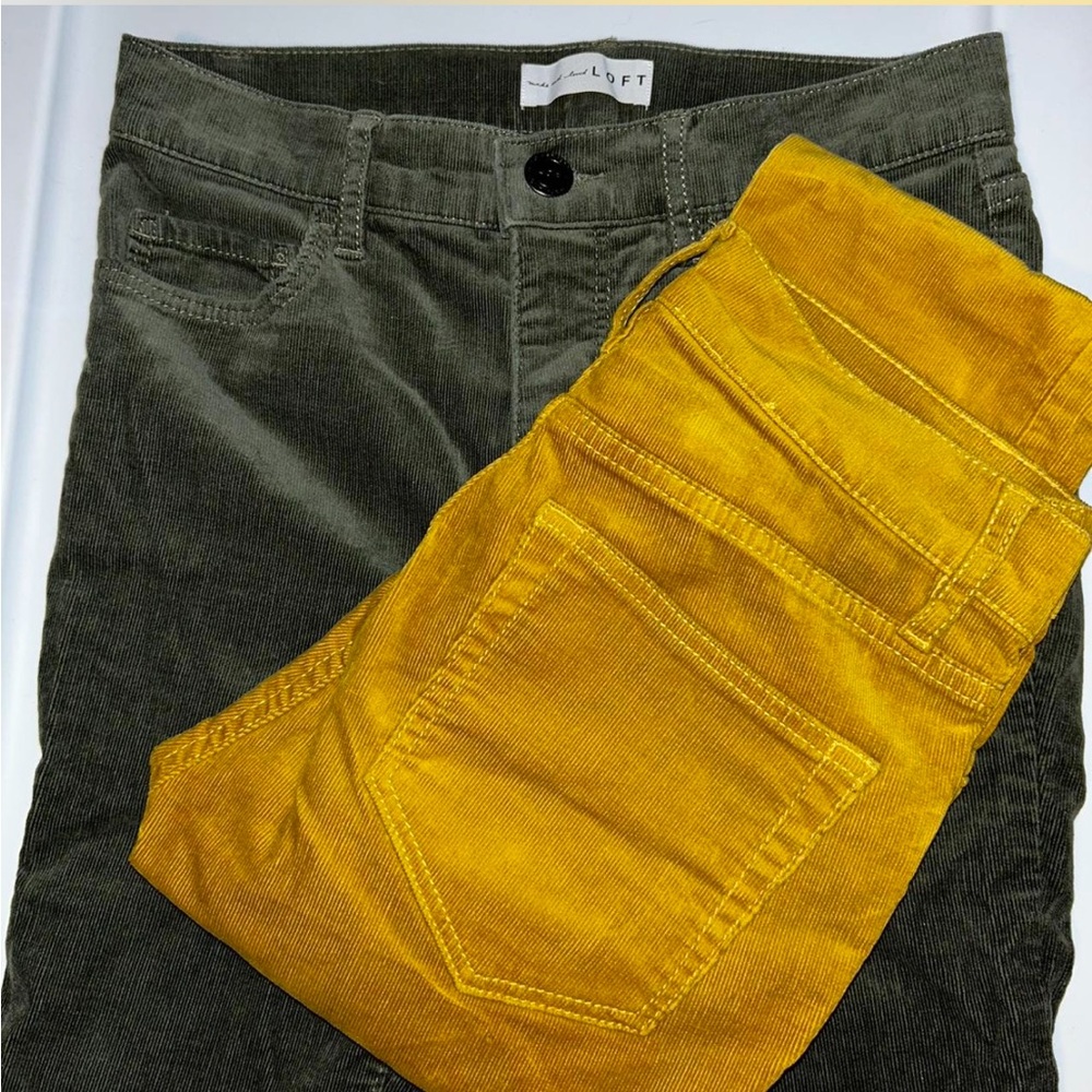 Loft corduroy skinnies, 2 pairs
